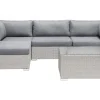 Online Beliani 4-Istuttava Ulkosohvaryhma Polyrottinki Oikeak. Vaaleanharmaa Sano Ii