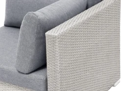 Online Beliani 4-Istuttava Ulkosohvaryhma Polyrottinki Oikeak. Vaaleanharmaa Sano Ii