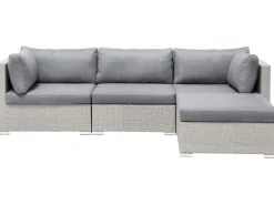 Online Beliani 4-Istuttava Ulkosohvaryhma Polyrottinki Oikeak. Vaaleanharmaa Sano Ii