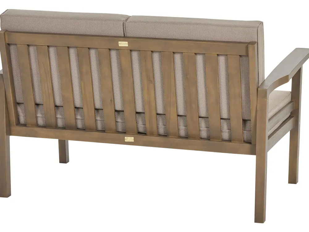 Shop Beliani 4-Istuttava Ulkosohvaryhma Akaasia Tumma Puu Manila