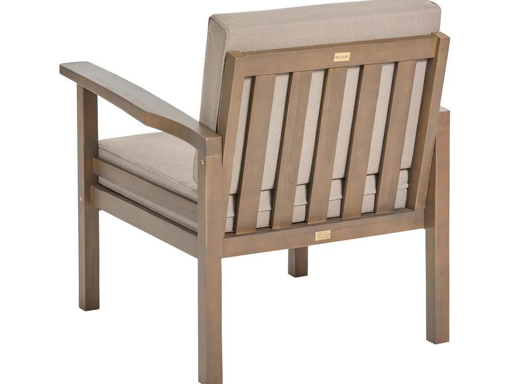 Shop Beliani 4-Istuttava Ulkosohvaryhma Akaasia Tumma Puu Manila