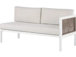 Best Beliani 4-Istuttava Ulkosohvaryhma Alumiini Vasenk. Valkoinen/Ruskea Borello
