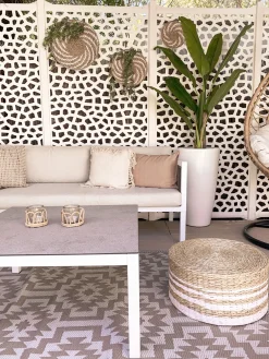 Best Beliani 4-Istuttava Ulkosohvaryhma Alumiini Vasenk. Valkoinen/Ruskea Borello