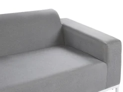 Store Beliani 5-Istuttava Ulkosohvaryhma Kangas Harmaa/Valkoinen Rovigo