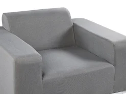 Store Beliani 5-Istuttava Ulkosohvaryhma Kangas Harmaa/Valkoinen Rovigo