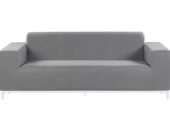 Store Beliani 5-Istuttava Ulkosohvaryhma Kangas Harmaa/Valkoinen Rovigo