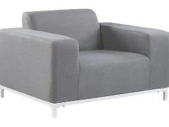 Store Beliani 5-Istuttava Ulkosohvaryhma Kangas Harmaa/Valkoinen Rovigo