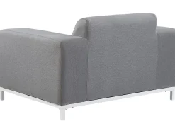 Store Beliani 5-Istuttava Ulkosohvaryhma Kangas Harmaa/Valkoinen Rovigo