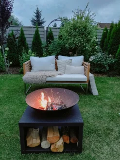 Ulkokalusteet<Beliani 4-Istuttava Ulkosohvaryhma Akasiapuu Valkoinen Bermuda