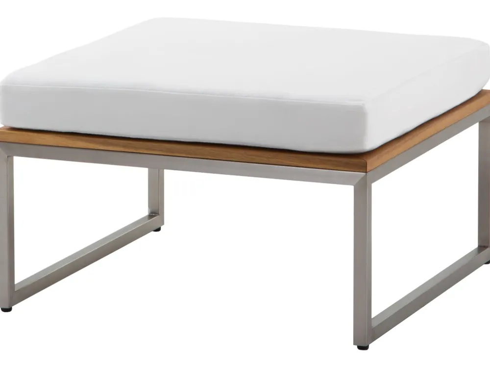 Ulkokalusteet<Beliani 4-Istuttava Ulkosohvaryhma Akasiapuu Valkoinen Bermuda