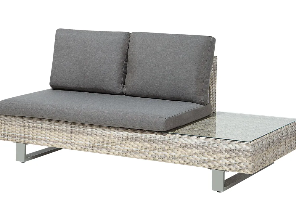 Ulkokalusteet<Beliani 5-Istuttava Ulkosohvaryhma Polyrottinki Harmaa Lanciano