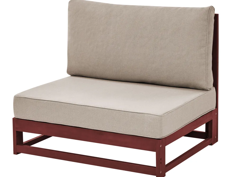 Ulkokalusteet<Beliani 4-Istuttava Ulkosohvaryhma Sertifioitu Akaasia Vasenk. Mahonginruskea Timor Ii