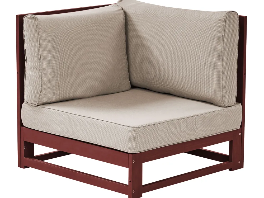 Ulkokalusteet<Beliani 4-Istuttava Ulkosohvaryhma Sertifioitu Akaasia Vasenk. Mahonginruskea Timor Ii