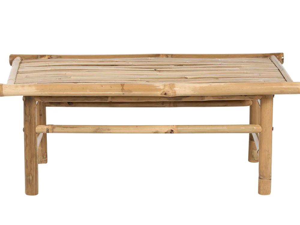 Ulkokalusteet<Beliani 2-Istuttava Ulkosohvaryhma Bambu Vaalea Puu/Ruskeanharmaa Todi