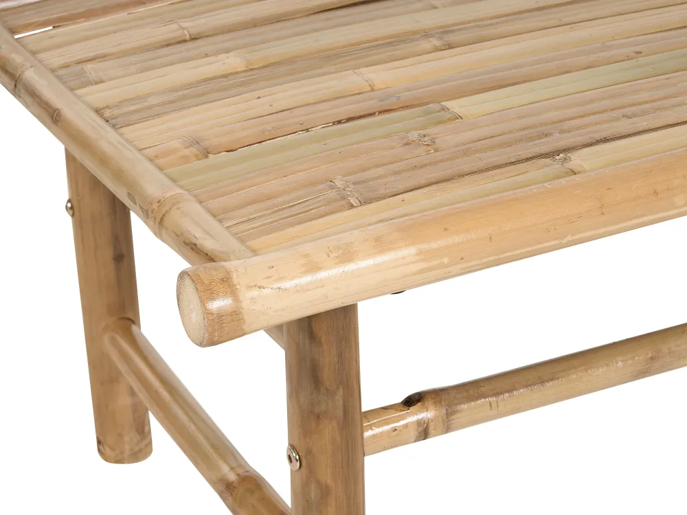 Ulkokalusteet<Beliani 2-Istuttava Ulkosohvaryhma Bambu Vaalea Puu/Ruskeanharmaa Todi