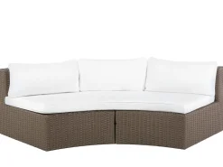 Sale Beliani 9-Istuttava Ulkosohvaryhma Polyrottinki Ruskea Severo