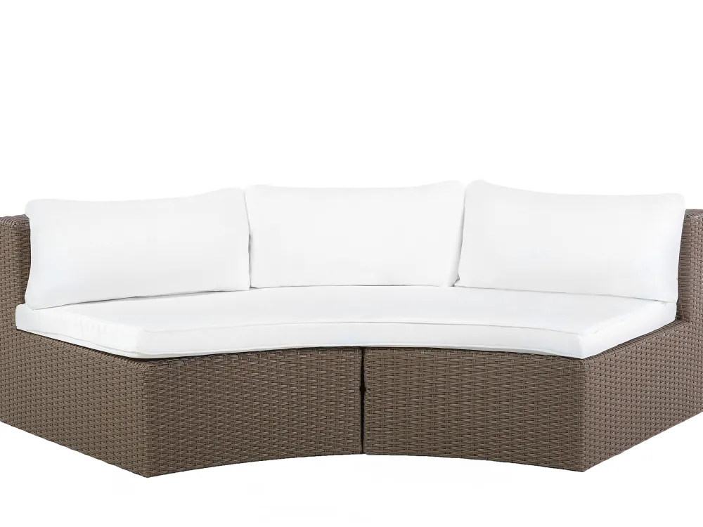 Sale Beliani 9-Istuttava Ulkosohvaryhma Polyrottinki Ruskea Severo