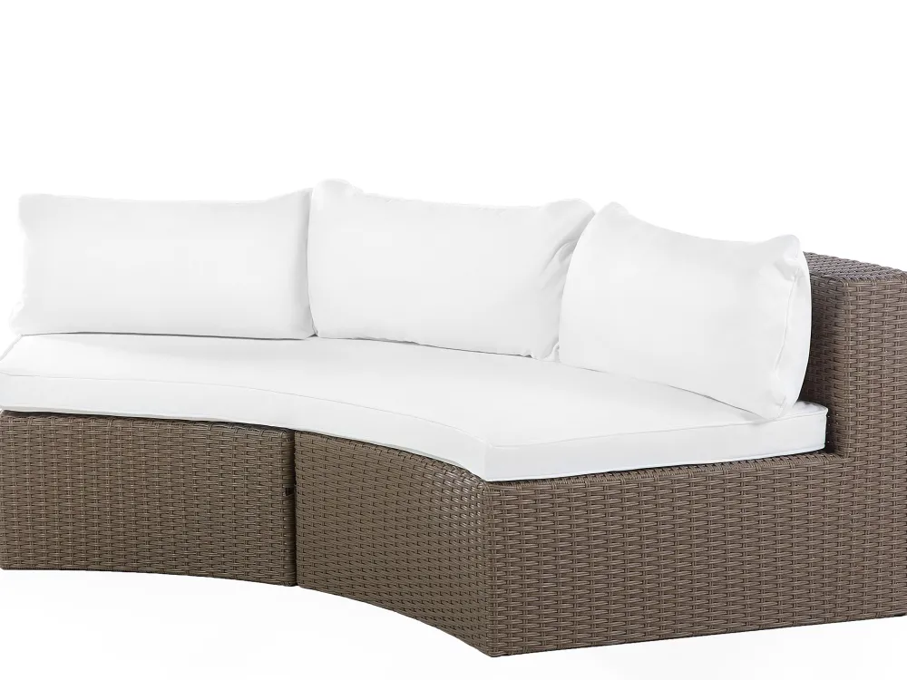 Sale Beliani 9-Istuttava Ulkosohvaryhma Polyrottinki Ruskea Severo