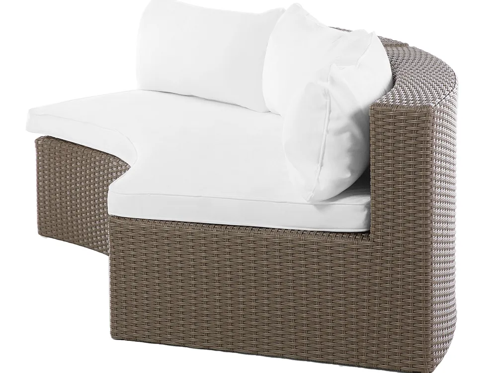 Sale Beliani 9-Istuttava Ulkosohvaryhma Polyrottinki Ruskea Severo