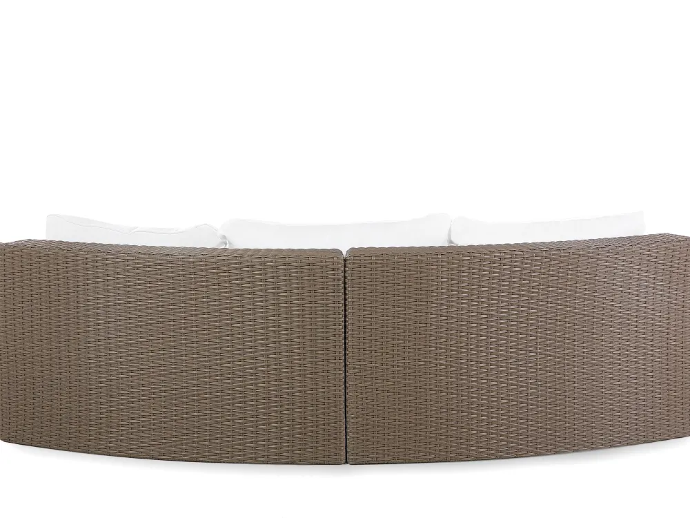 Sale Beliani 9-Istuttava Ulkosohvaryhma Polyrottinki Ruskea Severo