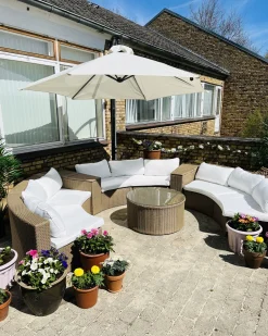 Sale Beliani 9-Istuttava Ulkosohvaryhma Polyrottinki Ruskea Severo