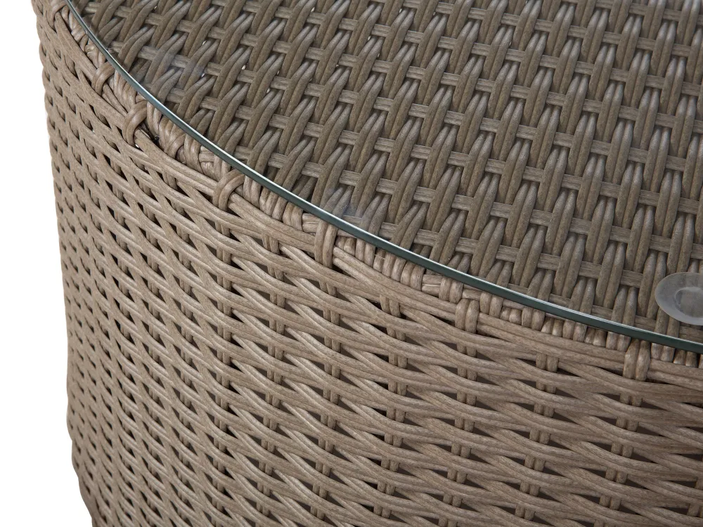 Sale Beliani 9-Istuttava Ulkosohvaryhma Polyrottinki Ruskea Severo