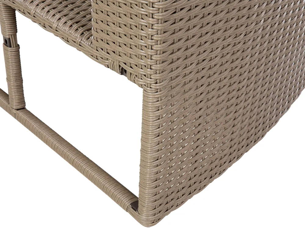 Sale Beliani 9-Istuttava Ulkosohvaryhma Polyrottinki Ruskea Severo