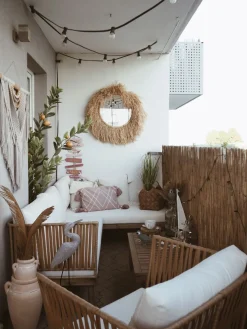 New Beliani 4-Istuttava Ulkosohvaryhma Akasiapuu Oikeak. Valkoinen Cremona