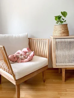 New Beliani 4-Istuttava Ulkosohvaryhma Akasiapuu Oikeak. Valkoinen Cremona