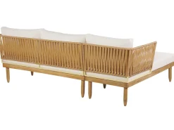 New Beliani 4-Istuttava Ulkosohvaryhma Akasiapuu Oikeak. Valkoinen Cremona