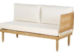 New Beliani 4-Istuttava Ulkosohvaryhma Akasiapuu Oikeak. Valkoinen Cremona