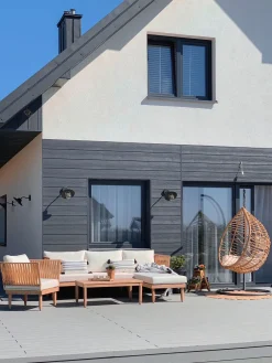 New Beliani 4-Istuttava Ulkosohvaryhma Akasiapuu Oikeak. Valkoinen Cremona