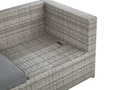 Ulkokalusteet<Beliani 5-Istuttava Ulkosohvaryhma Polyrottinki Oikeak. Harmaa Sabbia