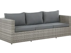 Ulkokalusteet<Beliani 5-Istuttava Ulkosohvaryhma Polyrottinki Oikeak. Harmaa Sabbia