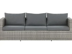 Ulkokalusteet<Beliani 5-Istuttava Ulkosohvaryhma Polyrottinki Oikeak. Harmaa Sabbia