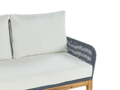 Ulkokalusteet<Beliani 4-Istuttava Ulkosohvaryhma Akasiapuu Valkoinen/Sininen Merano Ii