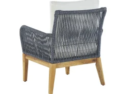 Ulkokalusteet<Beliani 4-Istuttava Ulkosohvaryhma Akasiapuu Valkoinen/Sininen Merano Ii