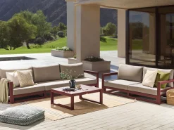 Shop Beliani 5-Istuttava Ulkosohvaryhma Sertifioitu Akaasia Mahonginruskea Timor Ii