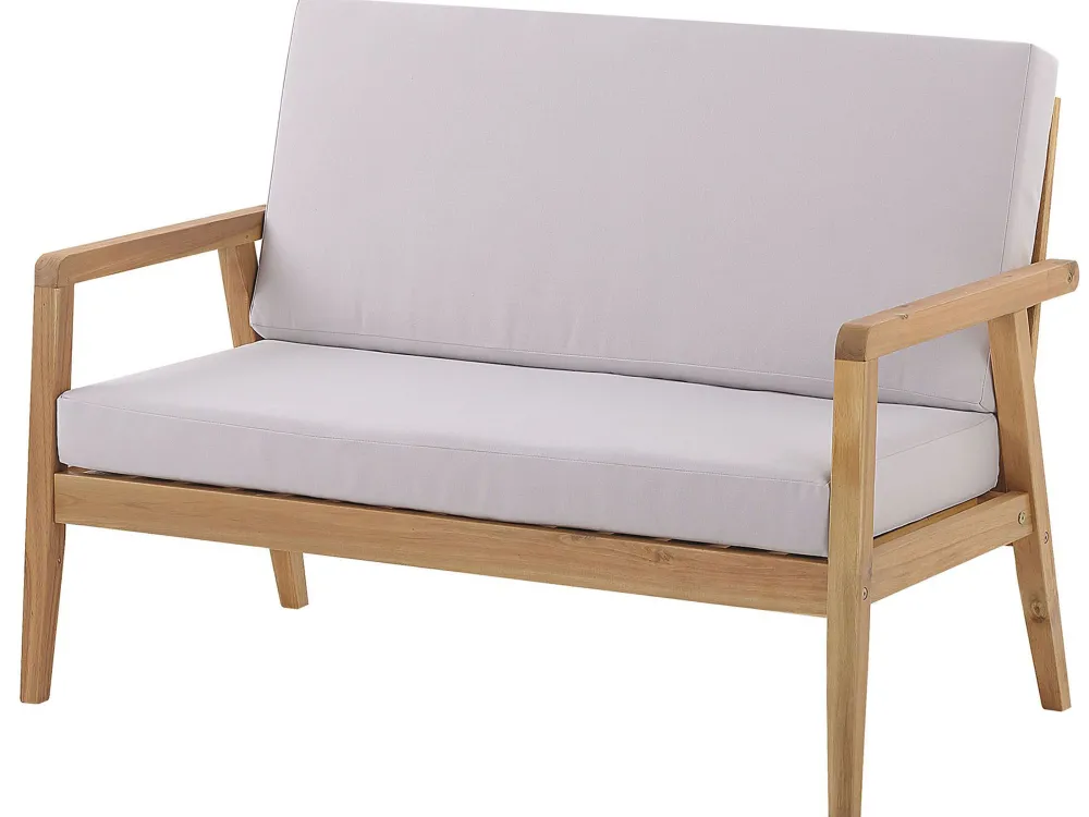 Shop Beliani 4-Istuttava Ulkosohvaryhma Akasiapuu Ruskeanharmaa Pallano