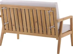 Shop Beliani 4-Istuttava Ulkosohvaryhma Akasiapuu Ruskeanharmaa Pallano