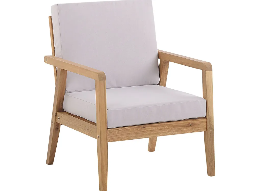 Shop Beliani 4-Istuttava Ulkosohvaryhma Akasiapuu Ruskeanharmaa Pallano