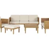 Ulkokalusteet<Beliani 6-Istuttava Ulkosohvaryhma Akasiapuu Valkoinen Baratti