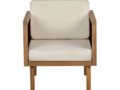 Ulkokalusteet<Beliani 6-Istuttava Ulkosohvaryhma Akasiapuu Valkoinen Baratti