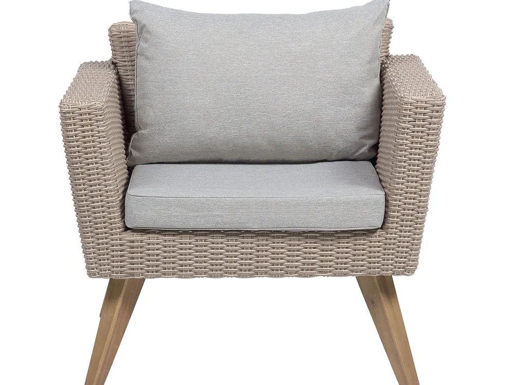 Ulkokalusteet<Beliani 4-Istuttava Ulkosohvaryhma Polyrottinki Harmaa Vittoria