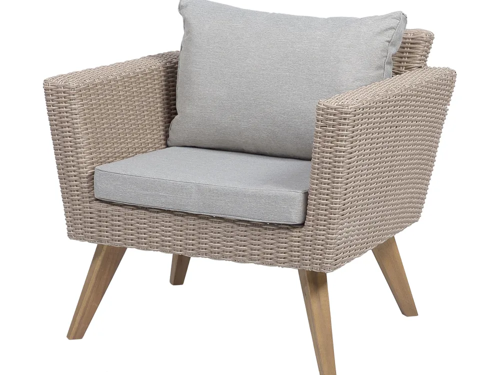 Ulkokalusteet<Beliani 4-Istuttava Ulkosohvaryhma Polyrottinki Harmaa Vittoria