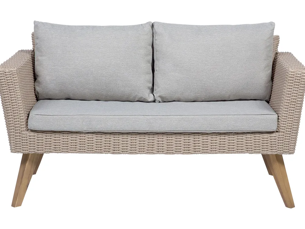 Ulkokalusteet<Beliani 4-Istuttava Ulkosohvaryhma Polyrottinki Harmaa Vittoria