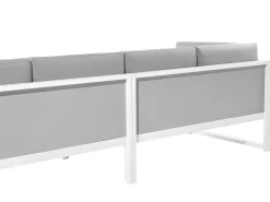 Cheap Beliani 6-Istuttava Ulkosohvaryhma Alumiini Valkoinen/Harmaa Castella