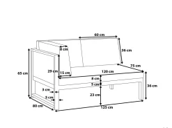 Cheap Beliani 6-Istuttava Ulkosohvaryhma Alumiini Valkoinen/Harmaa Castella