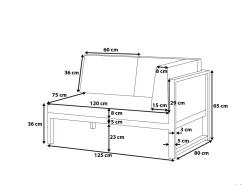 Cheap Beliani 6-Istuttava Ulkosohvaryhma Alumiini Valkoinen/Harmaa Castella