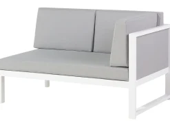 Cheap Beliani 6-Istuttava Ulkosohvaryhma Alumiini Valkoinen/Harmaa Castella